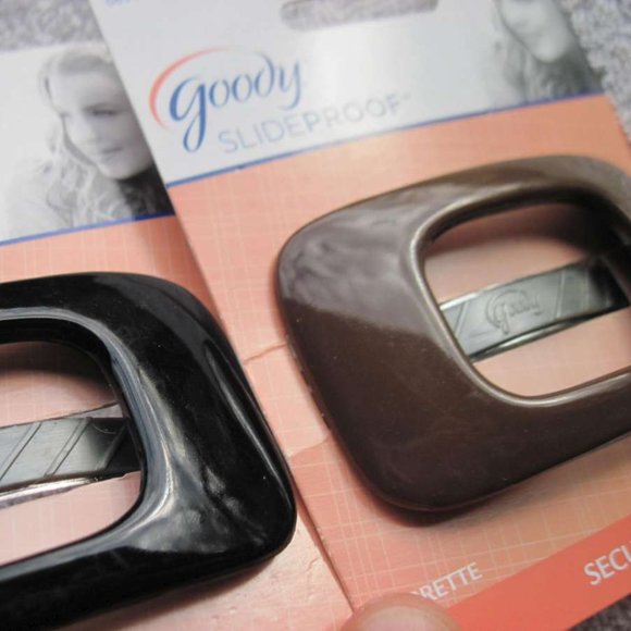 Goody Slide Proof Plastic Open Rectangle Hair Barrette Secure Tight Stay Put Fit - Picture 4 of 8